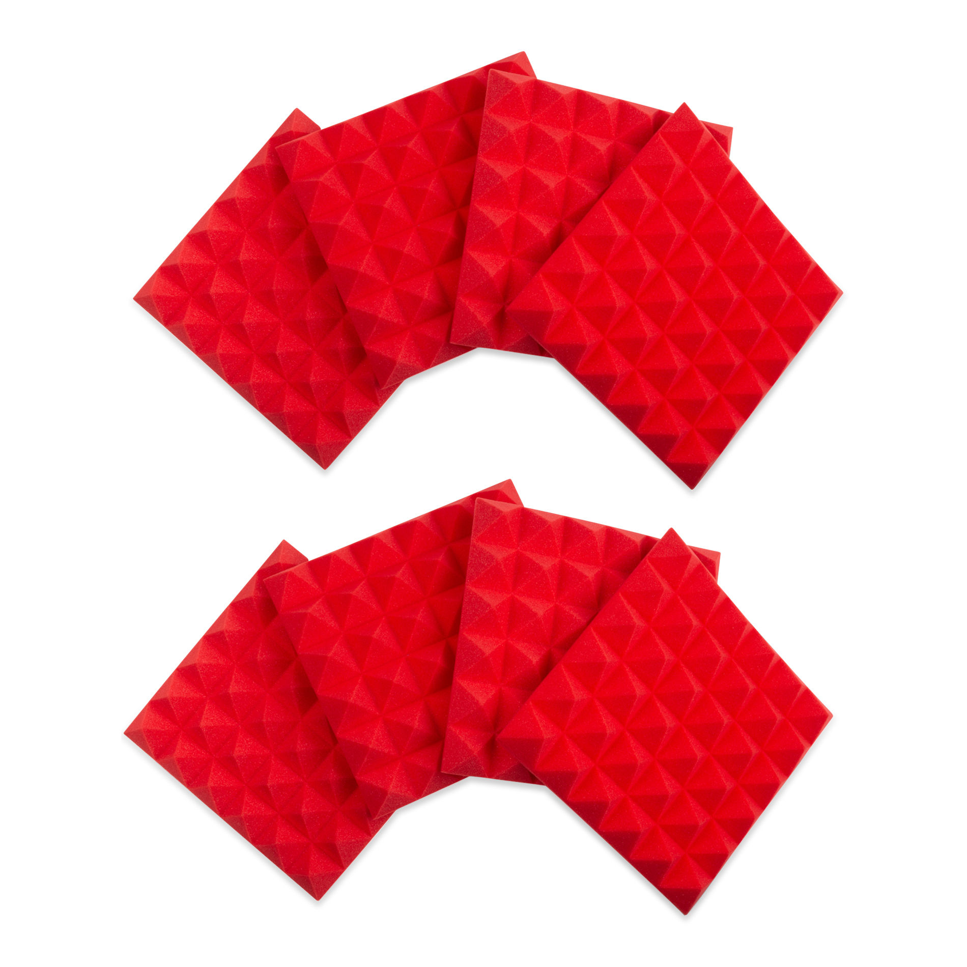 8 Pack of Red 12x12" Acoustic Pyramid Panel : Gator Frameworks