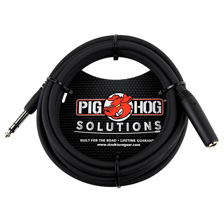 PHX14-10 10ft Headphone Extension Cable 1/4" : Pig Hog