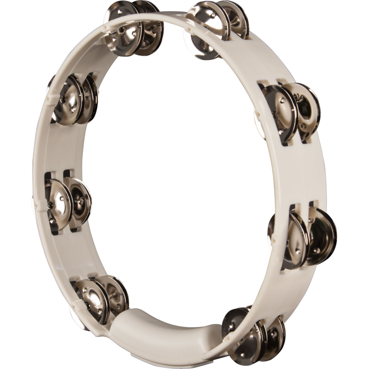 TC4020 True Colors Tambourine 10 in. - White : Rhythm Tech