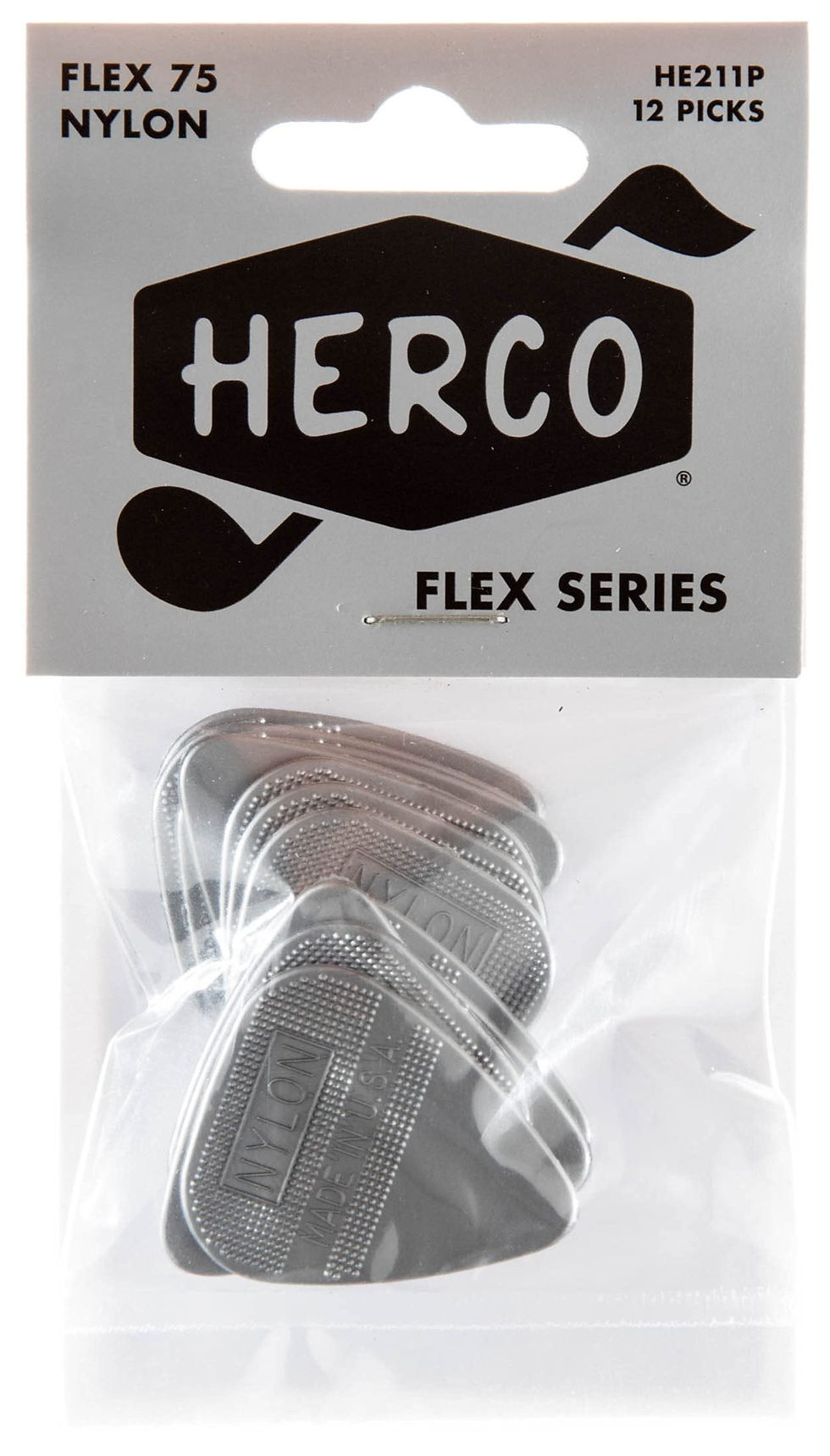 HE211P-PACK Flex 75 Nylon Flat Pick Pack : Herco