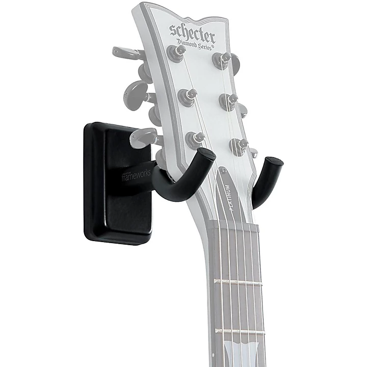 GFW-GTR-HNGRBLK  Wall Mount Guitar Hanger Black : Gator