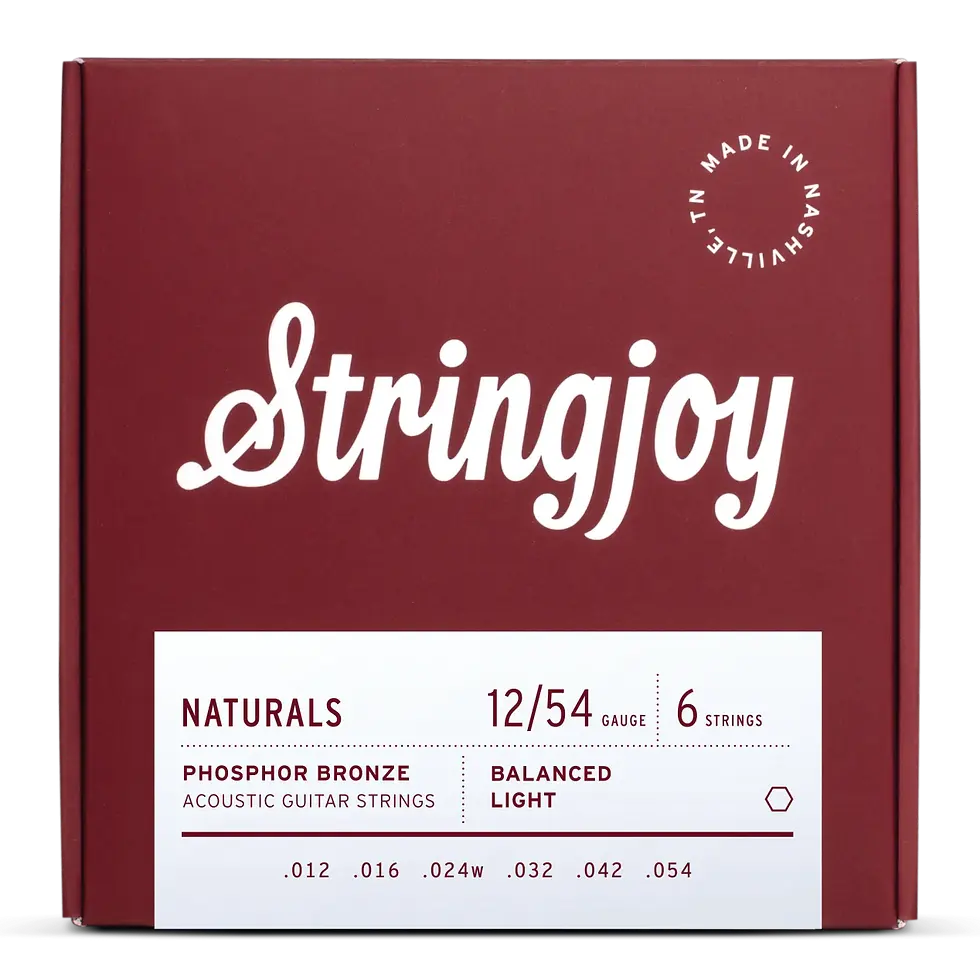 SJ-NB1254 Phosphor Bronze Acoustic Guitar Strings Light Gauge : Stringjoy
