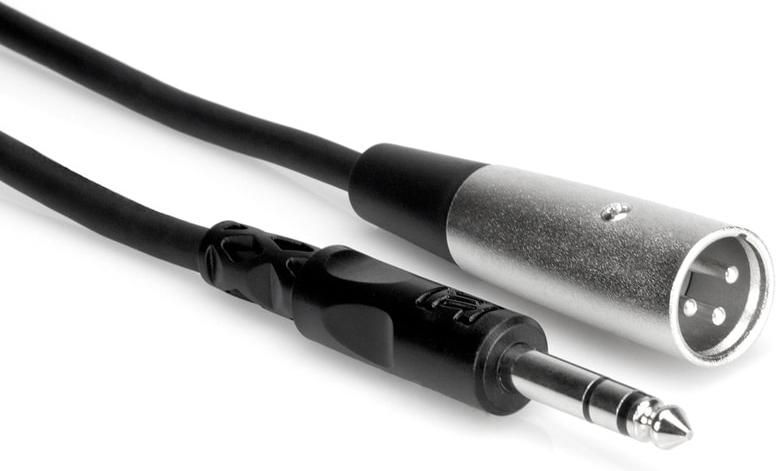 5ft 1/4" TRS to XLR3M Balanced Interconnect Cable : Hosa