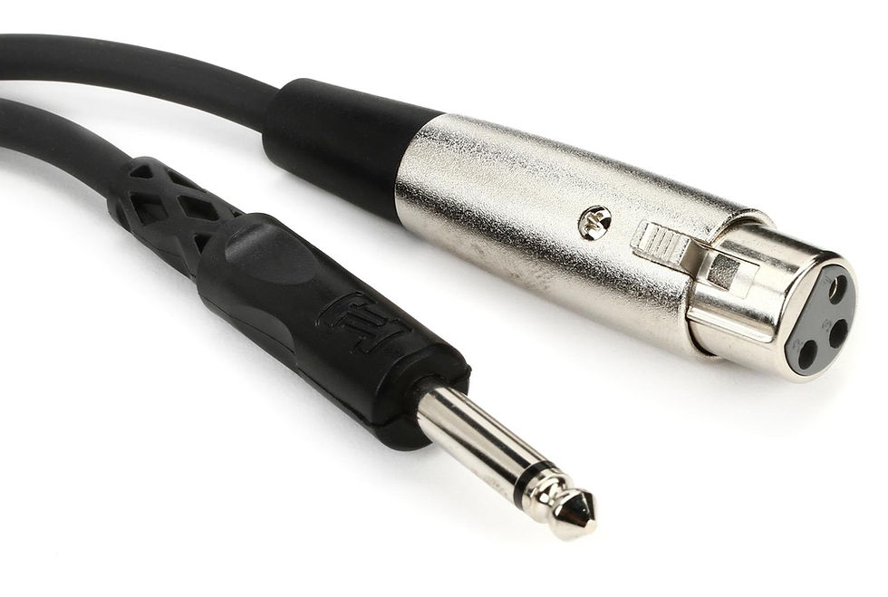 15ft Unbalanced Interconnect Cable XLR Female to 1/4-inch TS Male : Hosa