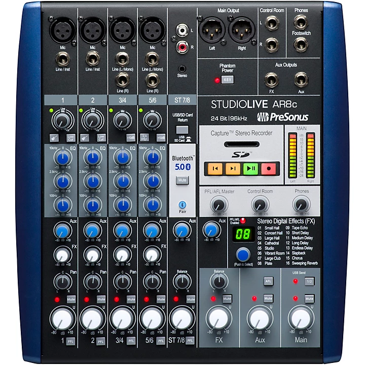 STUDIOLIVE-AR8C StudioLive 12-Channel Hybrid Mixer : PreSonus