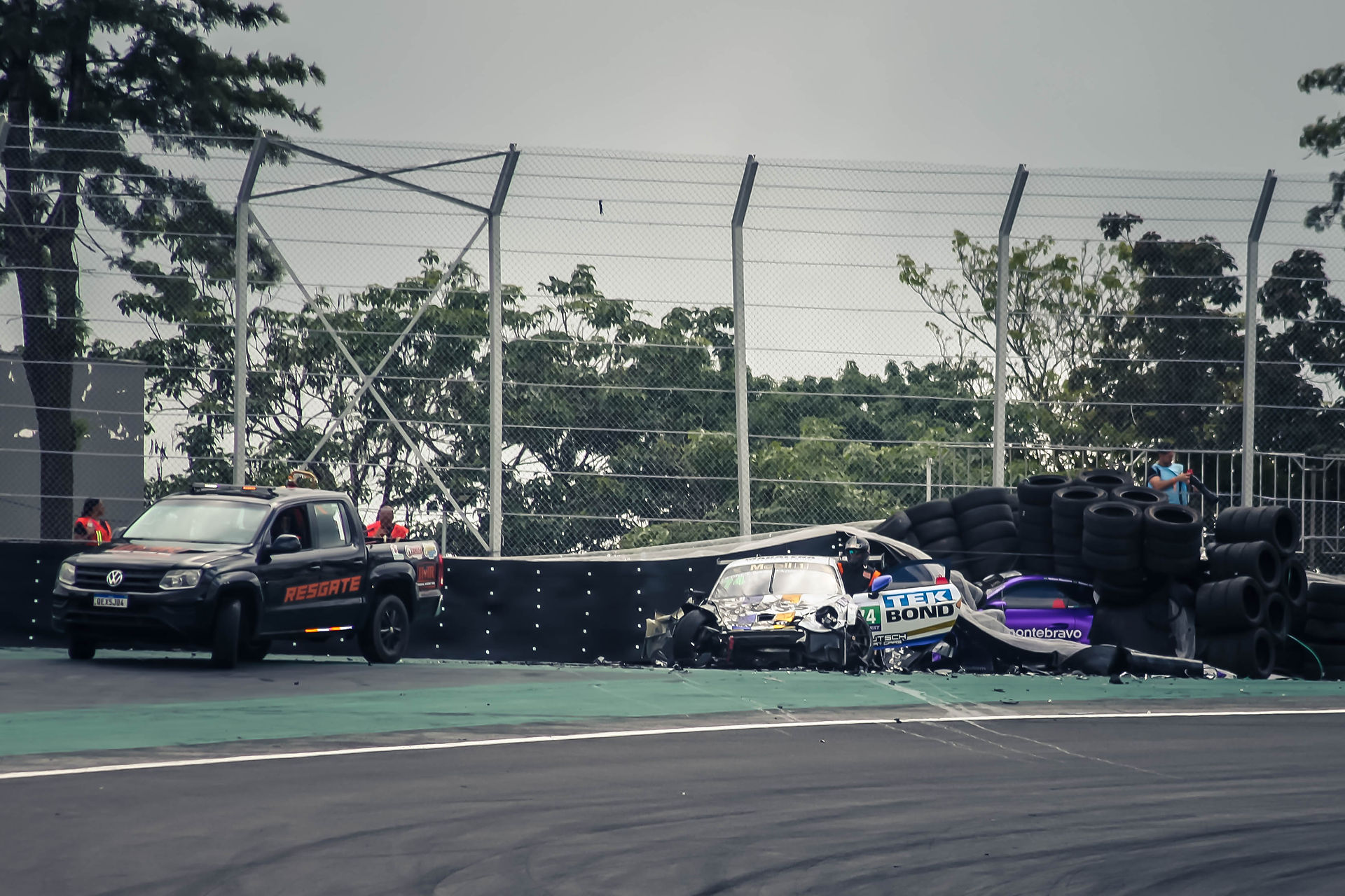 Carro da Porsche Cup durante a última etapa da categoria Endurance, em Interlagos
