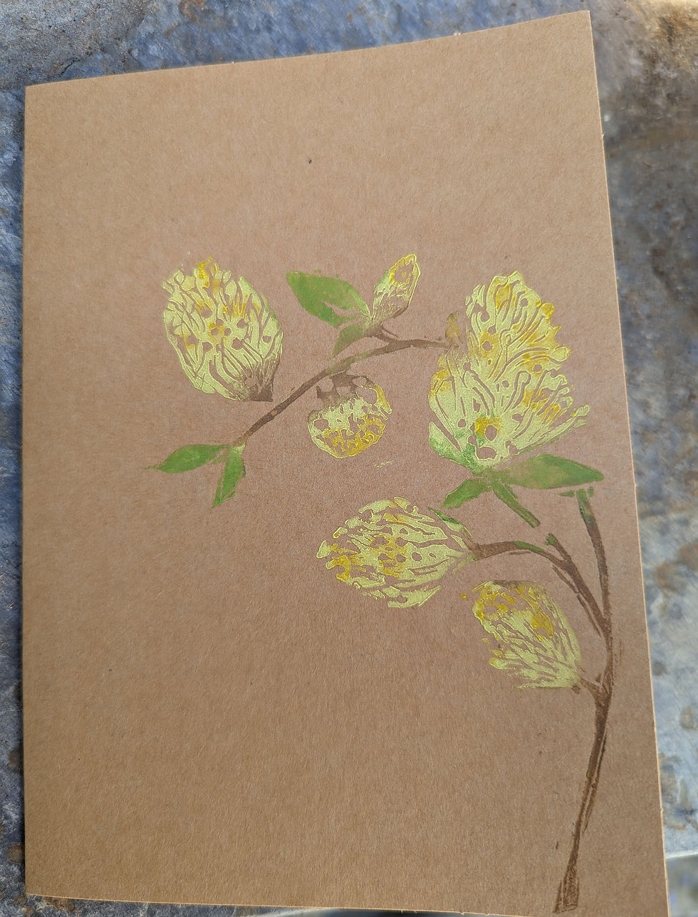 Thumbnail: SPRING BLOSSOM LINO PRINT CARDS