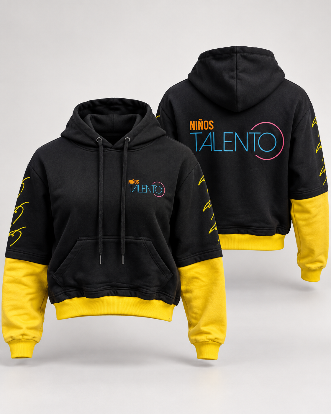 Sudadera Niños Talento · Negra/Amarilla