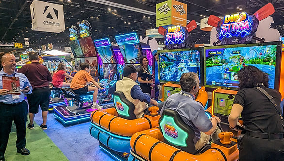 Trade show exhibits at the IAAPA convention in Orlando
