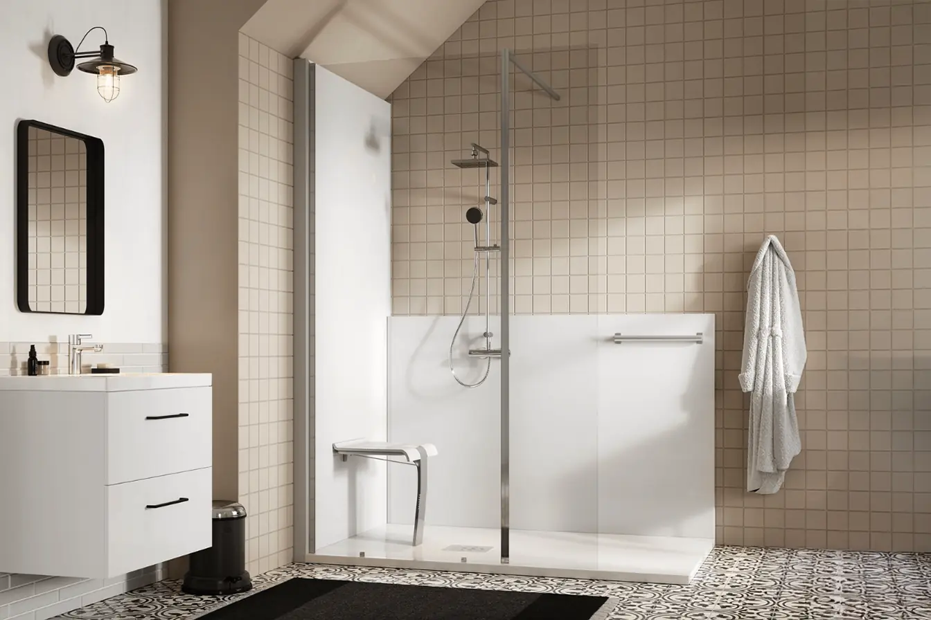 Douche PMR design et moderne