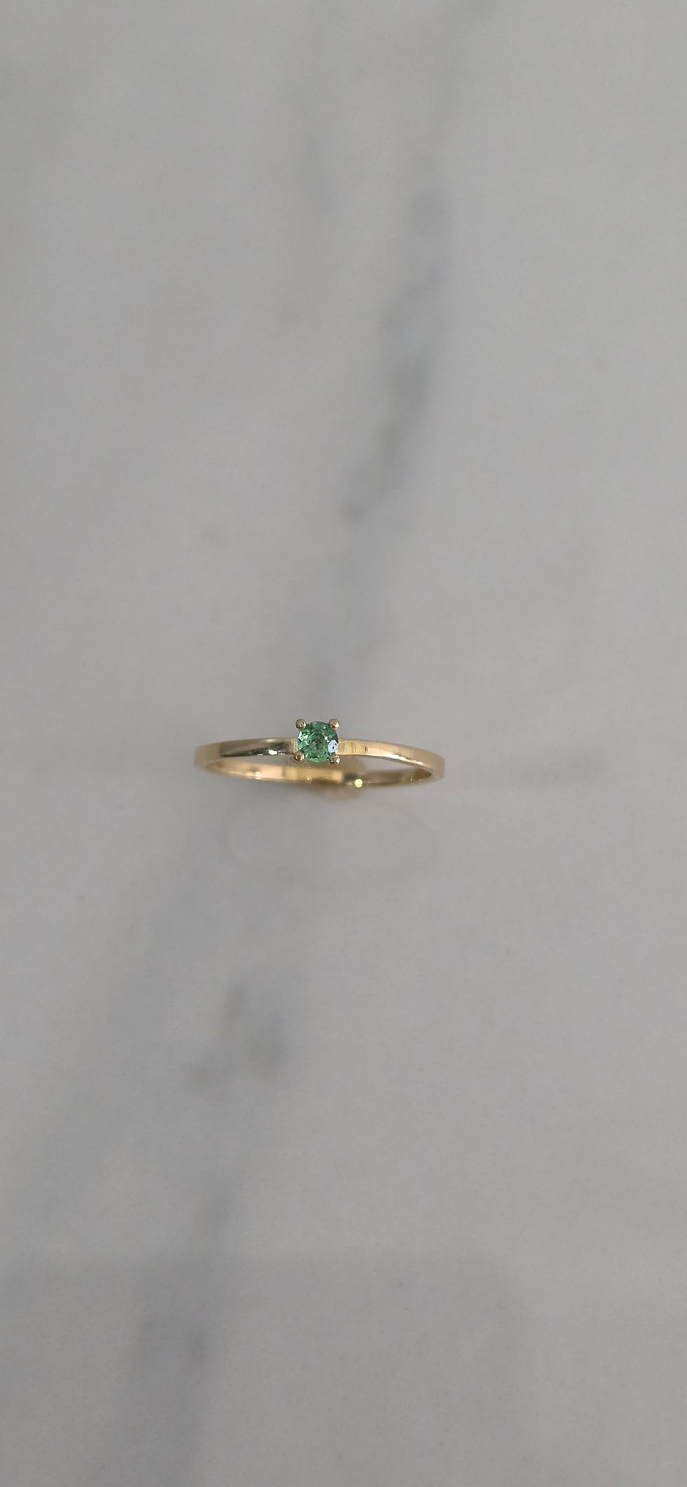 Miniatura: Anillo Solitario esmeralda T6 1/4