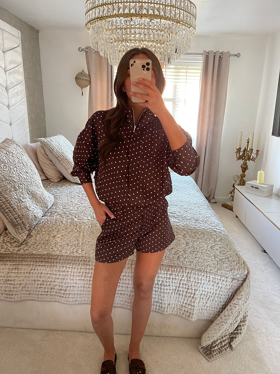 Μικρογραφία: SOFIA Polka Dot Jacket And Short Co Ord