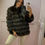 Thumbnail: MAIYA Mid Length Coco Brown Premium Fox Fur Coat