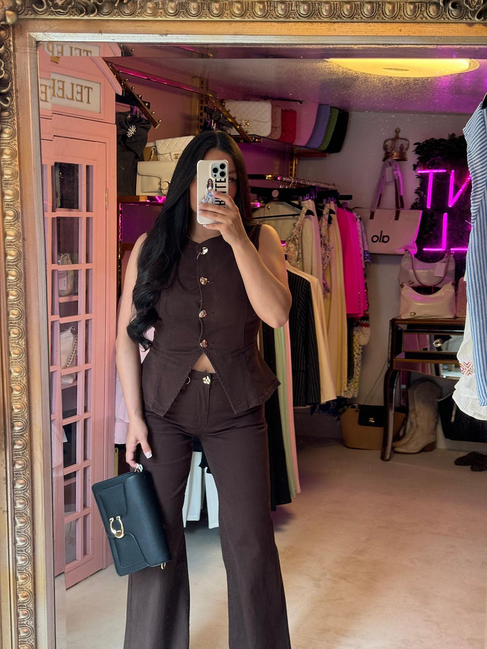 Thumbnail: LANA Denim Trouser Co Ord 