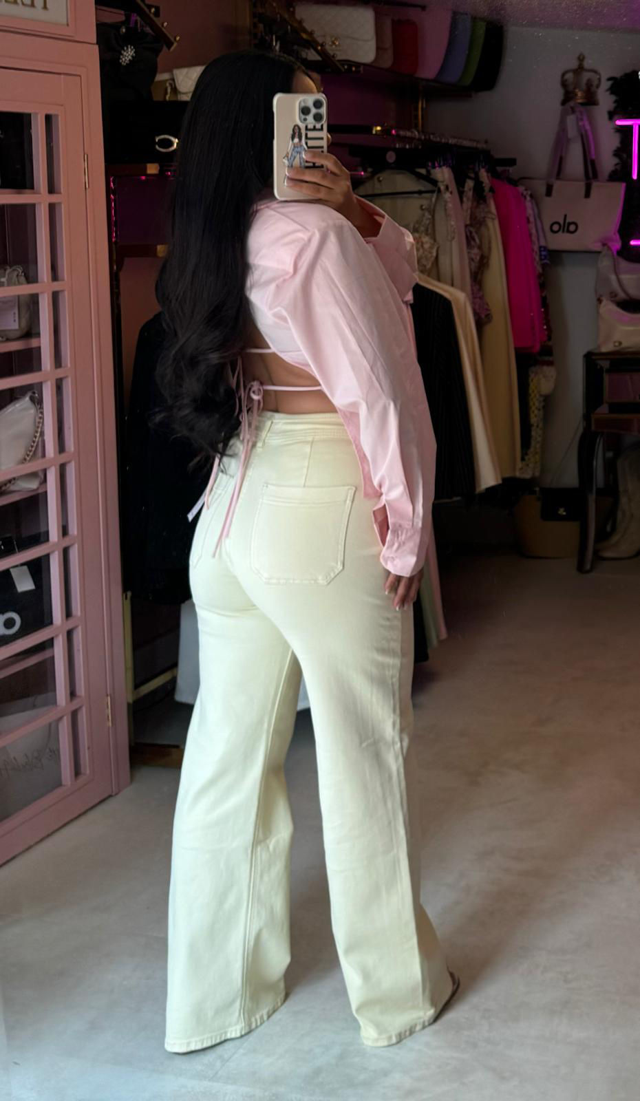 Miniatiūra: ELLAN Yellow High Waisted Jeans 