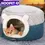 Thumbnail: Cat Bed House Soft Plush Kennel Puppy ,Winter Warm Sleeping Pet.