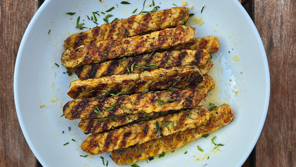 Maple Dijon Rosemray tempeh Noble Bean