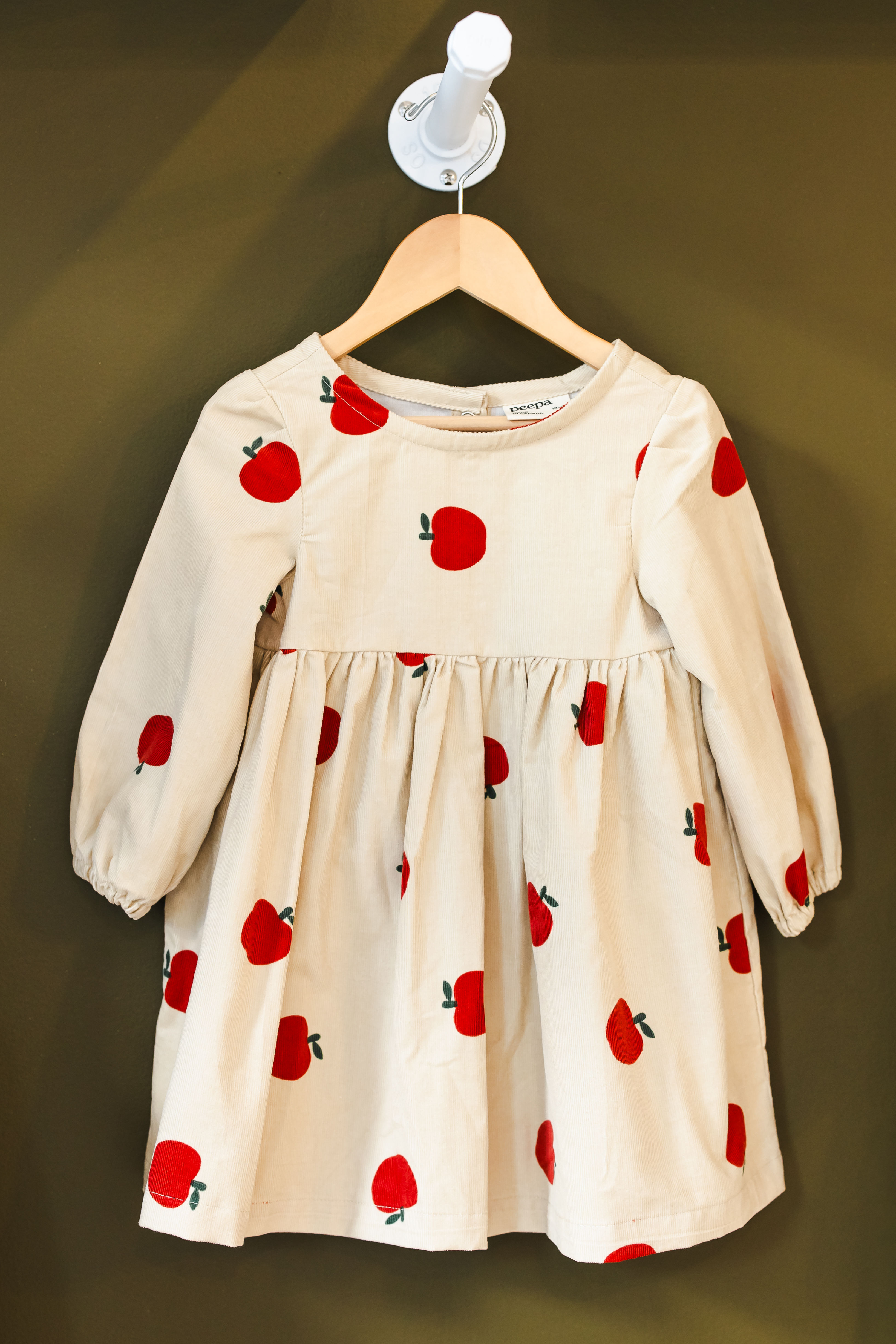 Rowan Dress Long Sleeve in Apple Cord