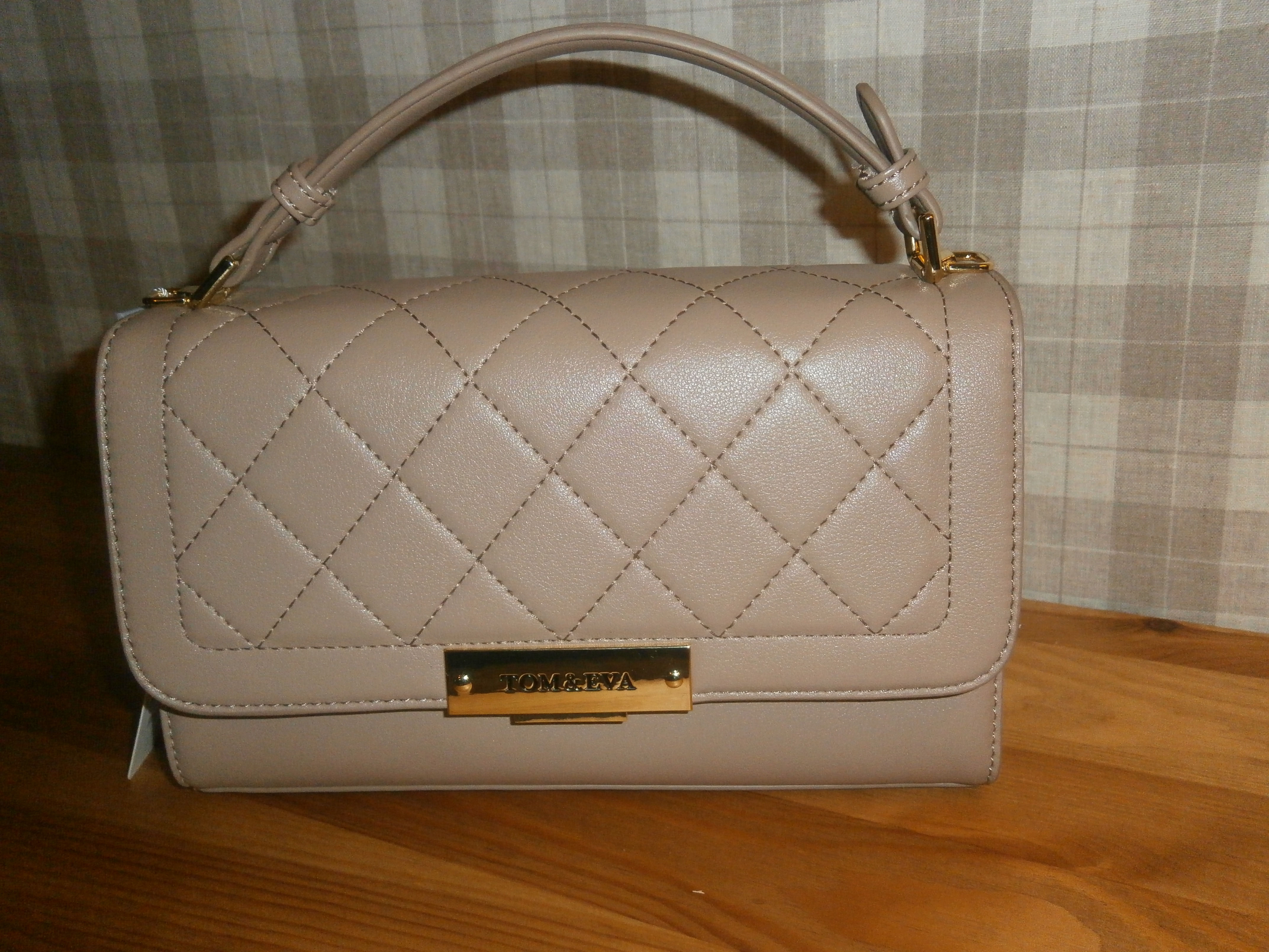 sac similicuir matelassé crème