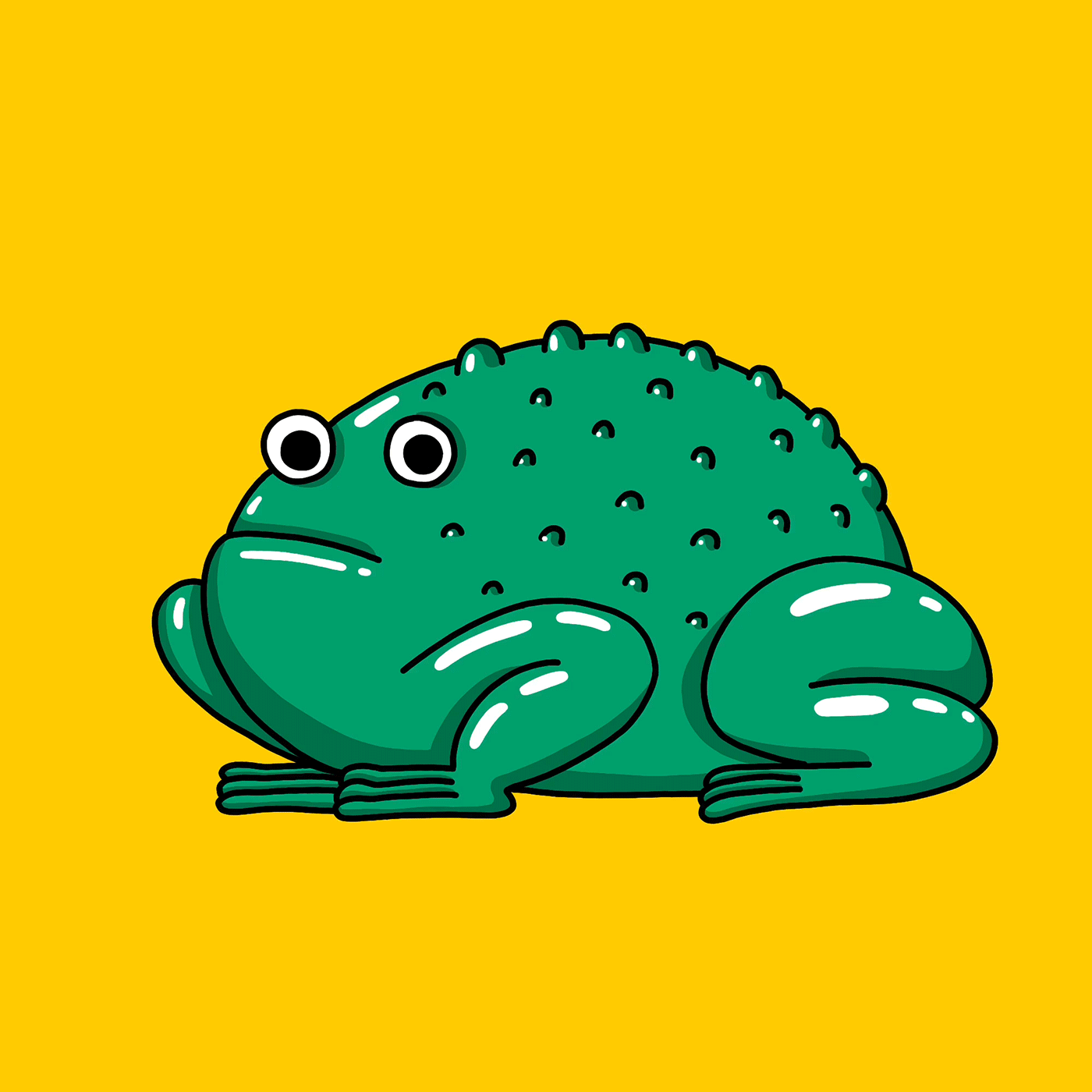 Animated GIF of a frog moving like jello.