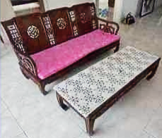 Teak Wood Sofa & Coffee Table Disposed By Fast Paid Disposal SG From HDB in Tampines 