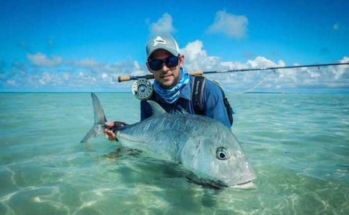 Shore Angler releasing safely
