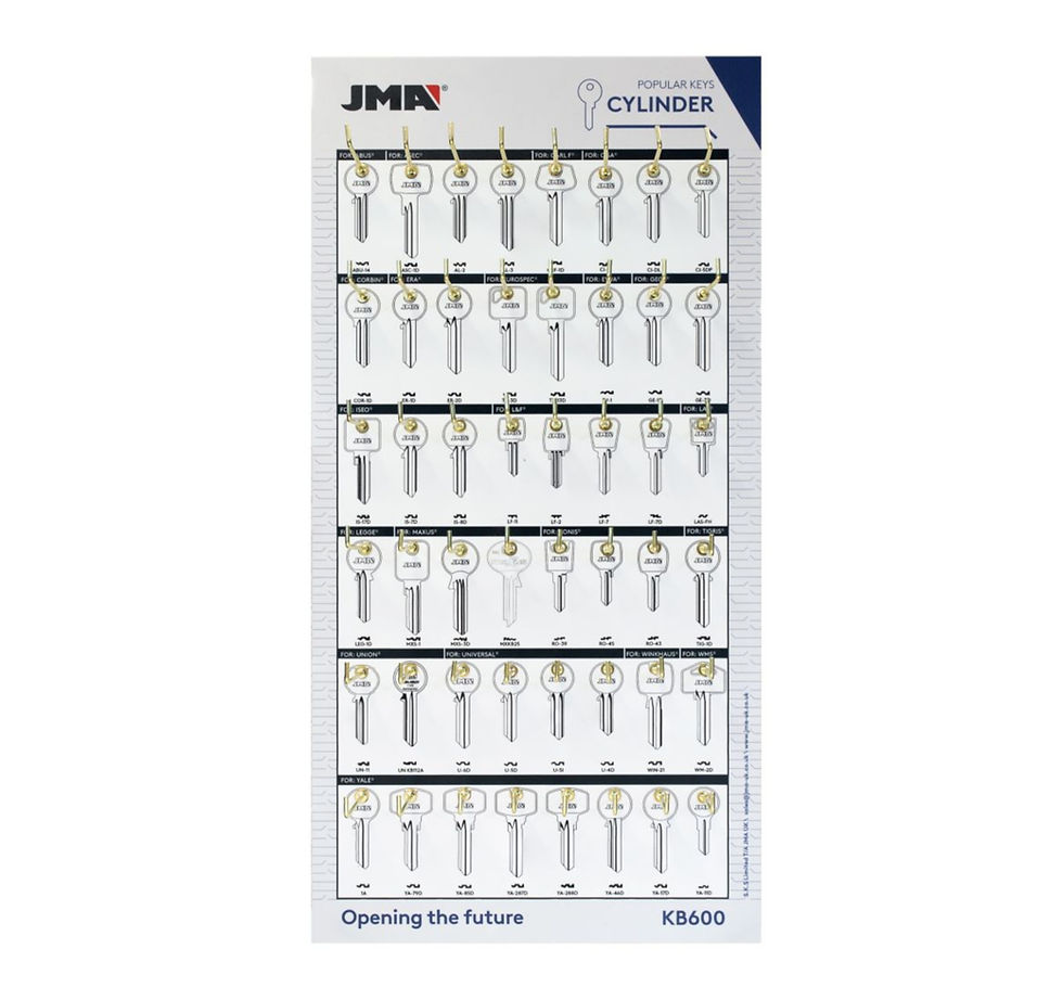 JMA Popular Cylinder Key Blank Board