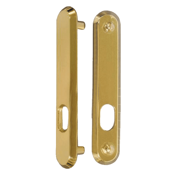 KICKSTOP 9600 188mm LockGuard - Polished Brass Oval
