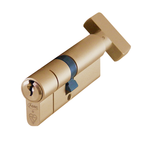 ASEC Kite BS 1 Star Euro Cylinder with Thumb Turn - Brass - 75mm (35/40T)