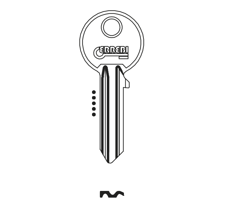 Iseo I7 Errebi Cylinder Key Blank (ISE15 /IE6 / IS-8 / IE6) SKS JMA