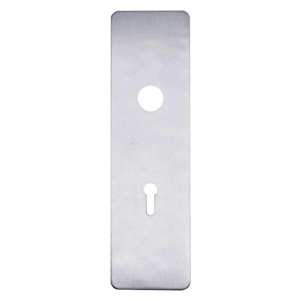 ASEC Self Adhesive 48mm x 175mm Spindle & UK Mortice Escutcheon - S Steel