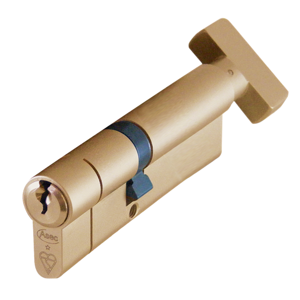 ASEC Kite BS 1 Star Euro Cylinder Lock with Thumb Turn - Brass - 100mm (45/55T)