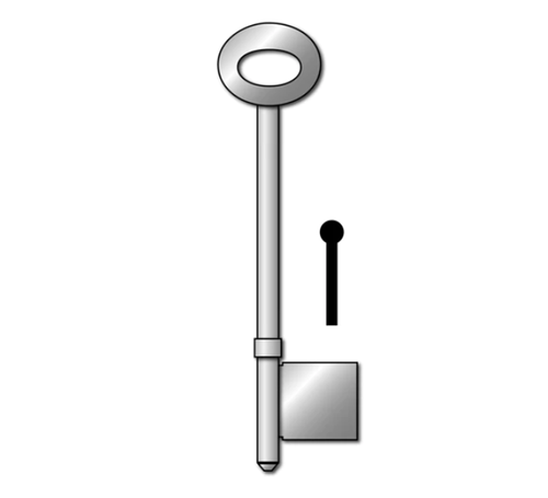 Rectangle Key 45 Universal TS021/45 Rim Key Blank (4.5 Gauge) | RST: 21/4.5 HD: L3 - THM