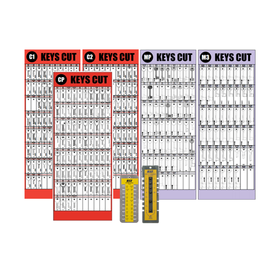 Thumbnail: Key Boards Set of 5 for Key Cutting