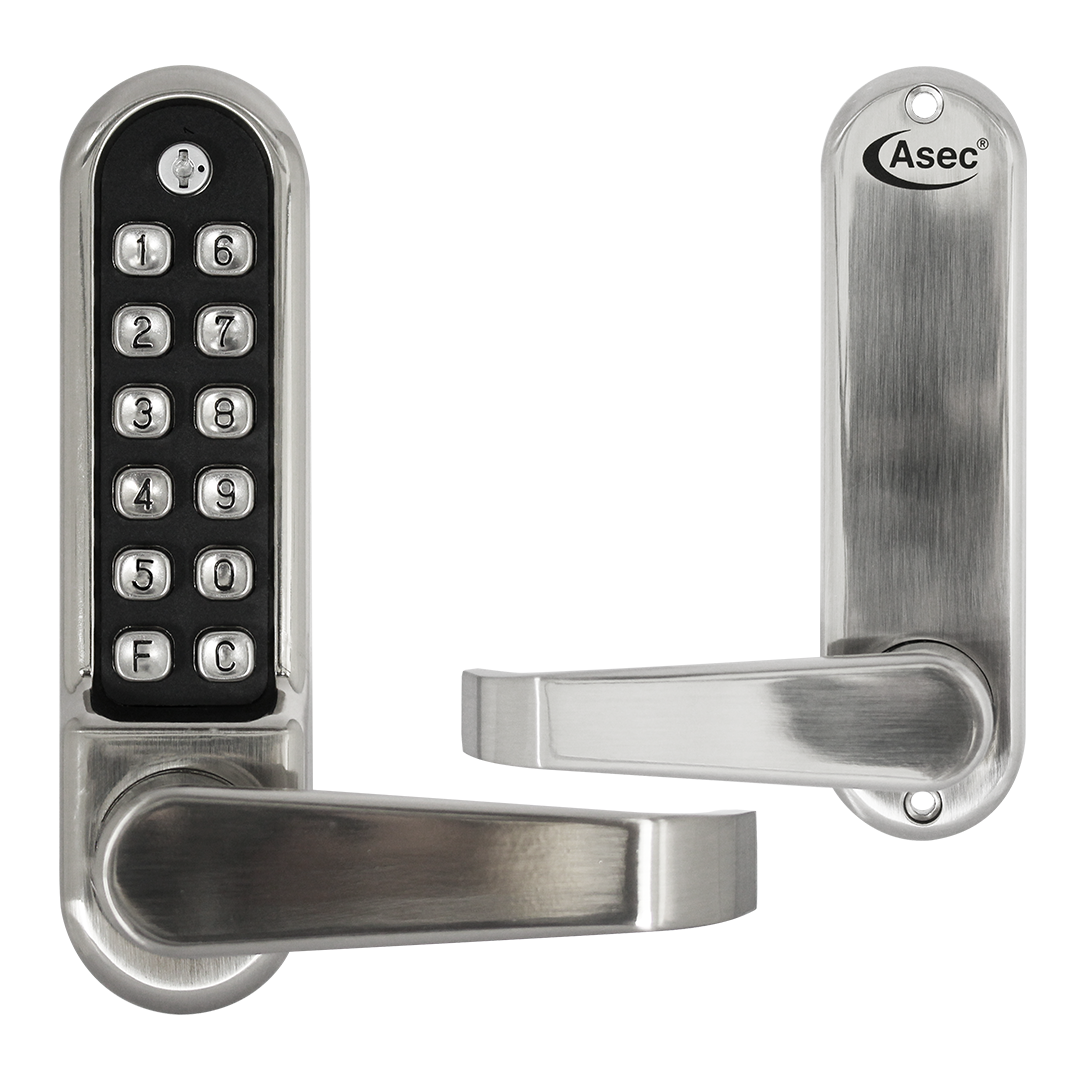ASEC AS4300 EasyCodeChange Digi Lock W Opt Free Passage-No Latch-Flat Bar Lever
