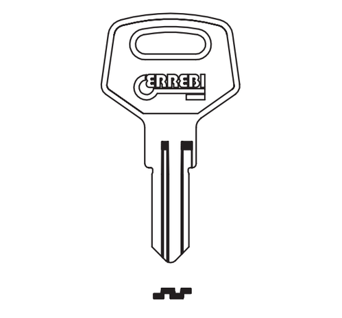 Hel Keys Helix HEL1 Errebi Cylinder Key Blank (JMA HEL-1 / HD HLX1 / HD HLX2) | THM