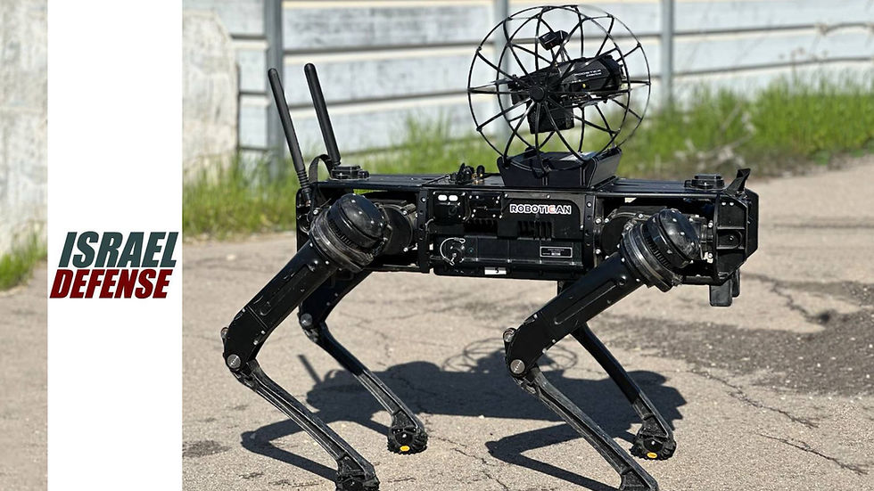 Robotic Dog with mounted Drone