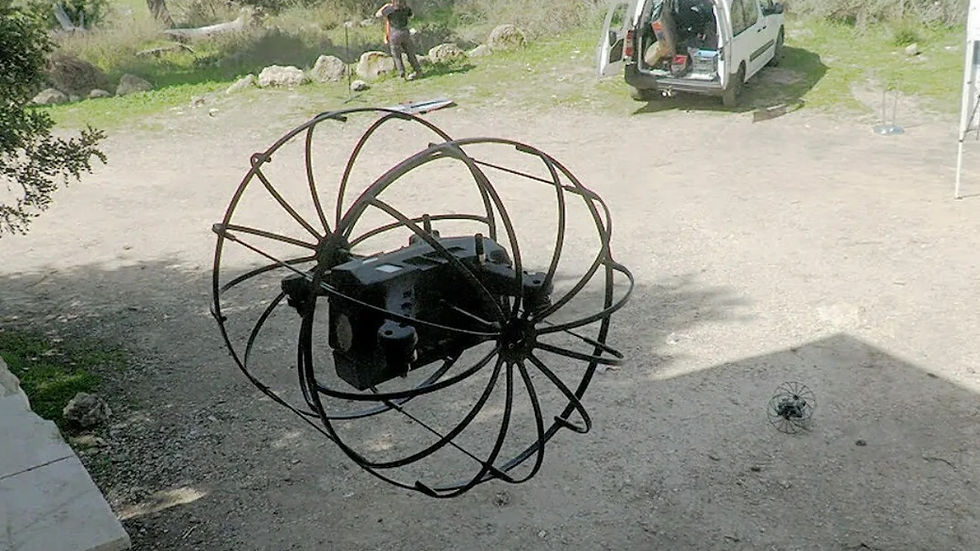 Hybrid land and air drone