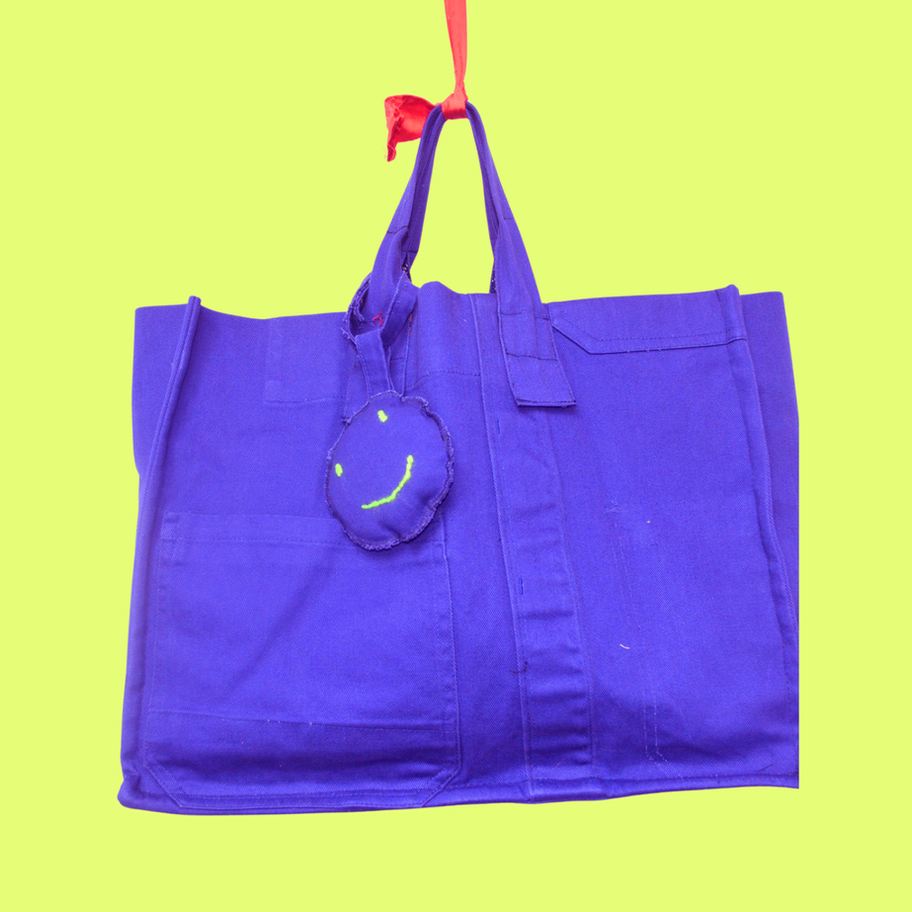 sac bleu upcyclé