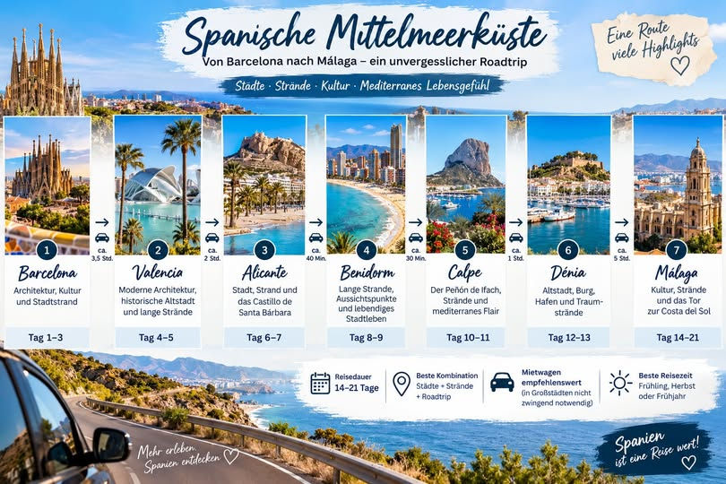 Rundreise Mittelmeerküste Spanien