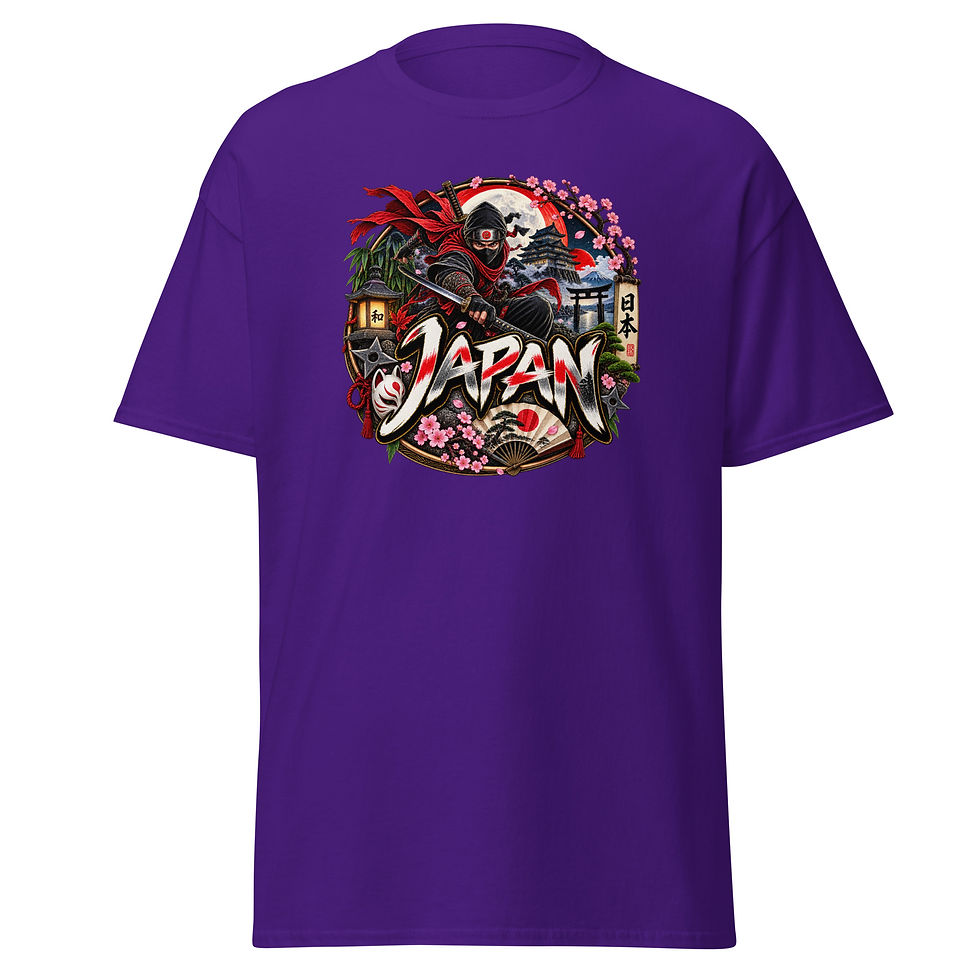 Thumbnail: Japan Ninja T-Shirt – Krieger, Samurai & Sakura
