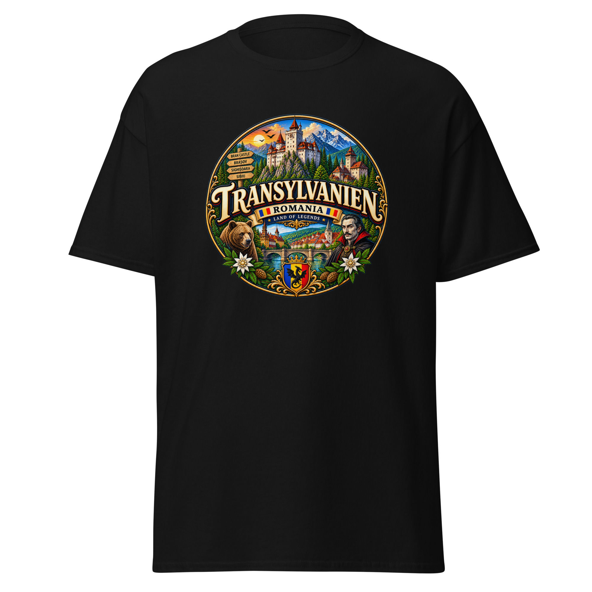 Transylvanien Rumänien T-Shirt – Land of Legends Design