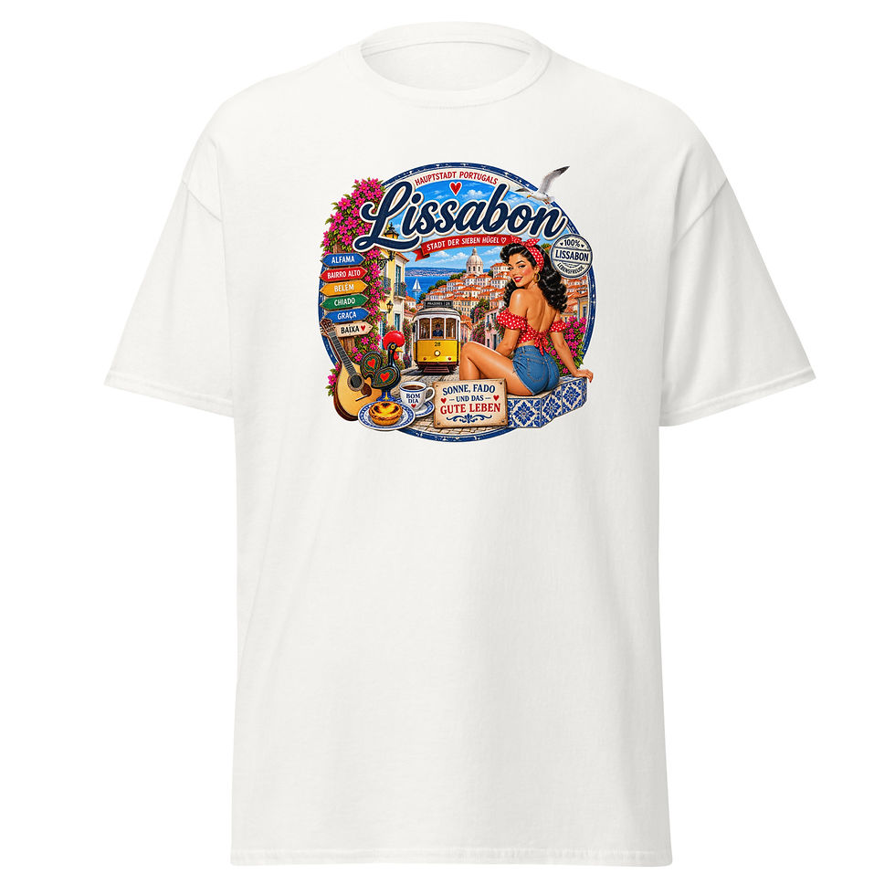 Miniaturbild: Lissabon T-Shirt – Sonne, Fado & das gute Leben