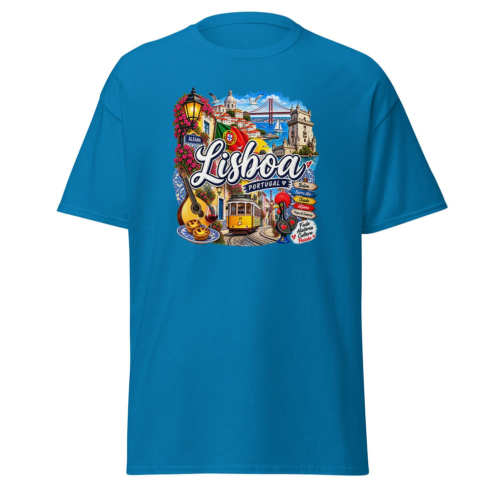 Miniatura: Lissabon T-Shirt – Portugal, Tram 28 & Fado