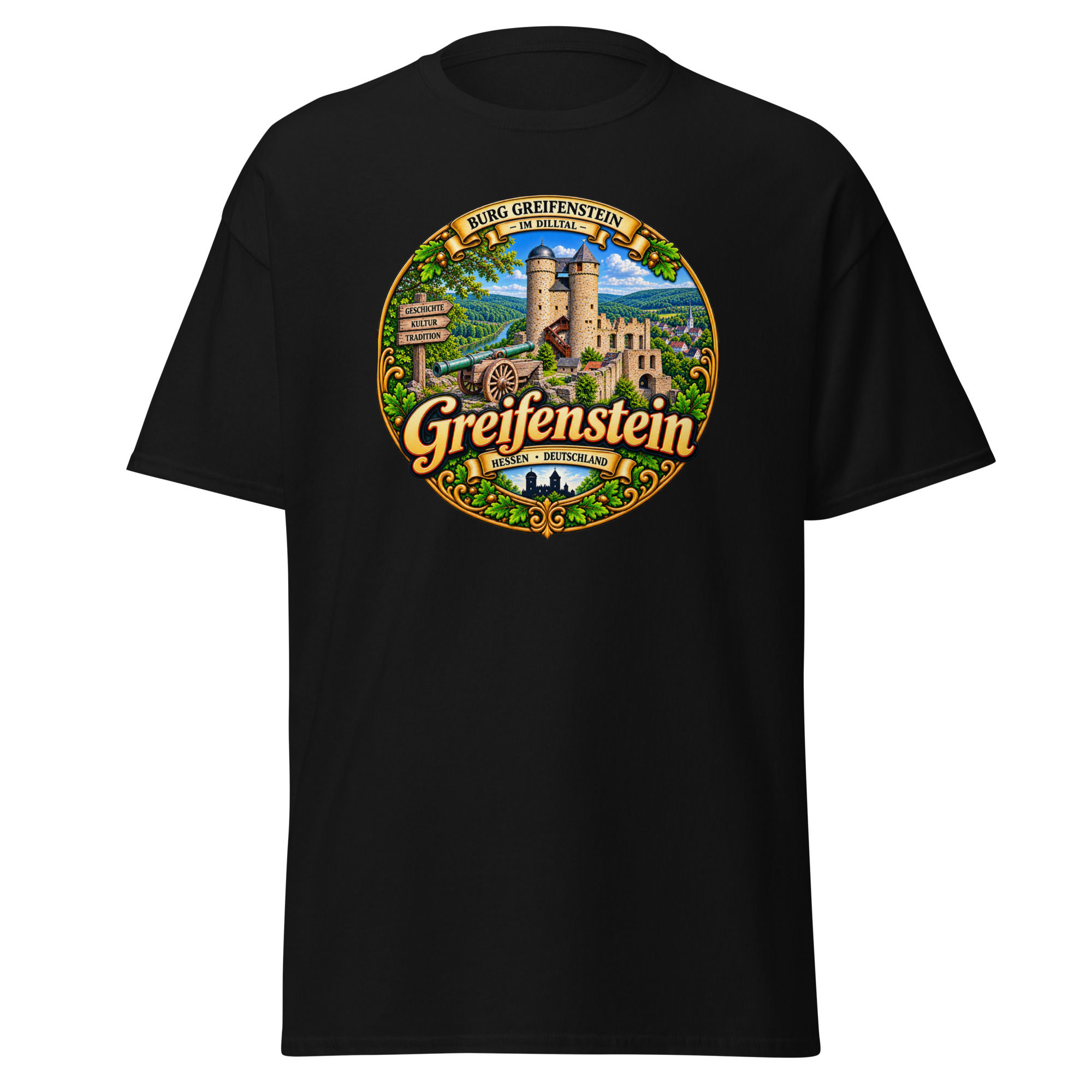 Greifenstein Burg im Dilltal – Hessen T-Shirt Design