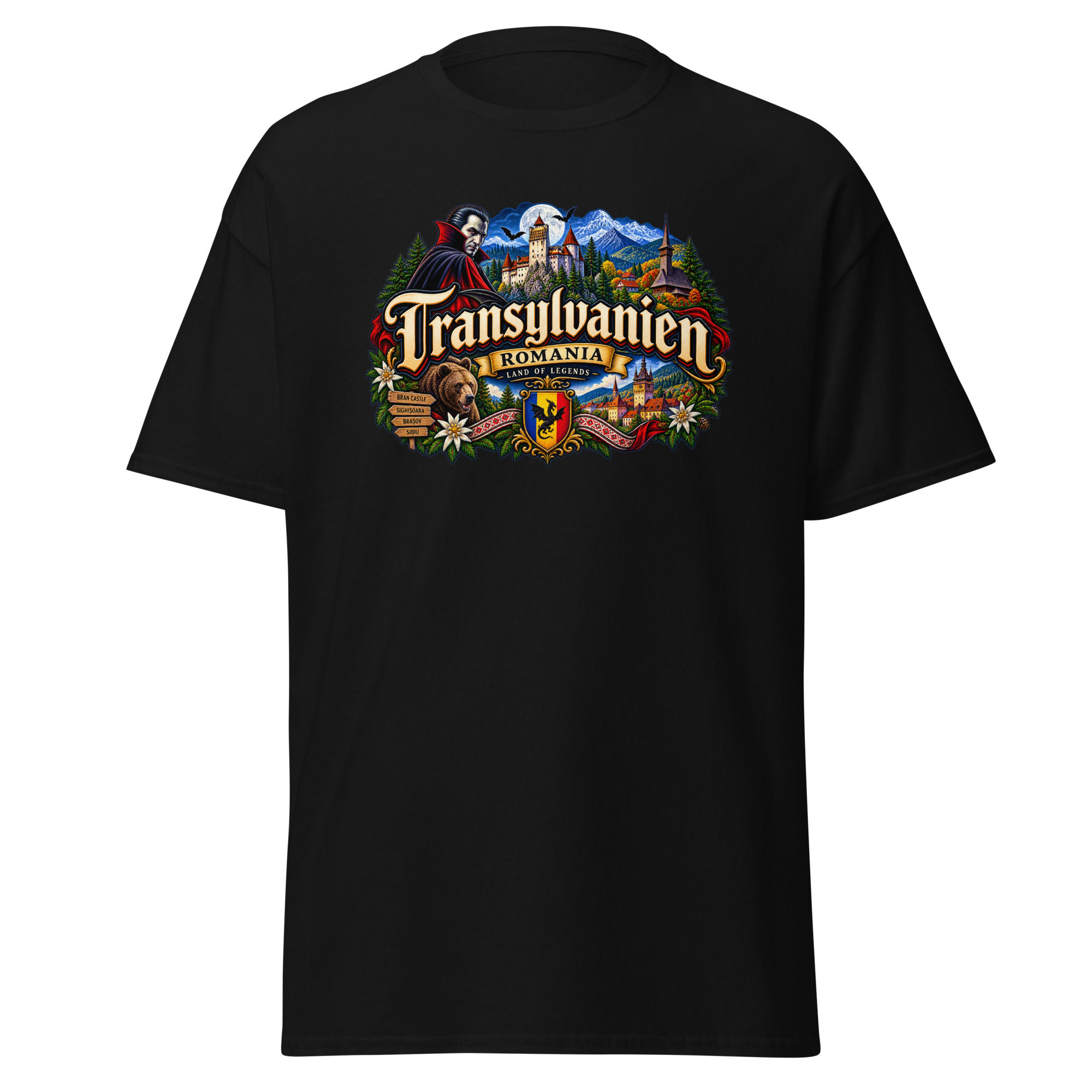 Transylvanien Rumänien T-Shirt – Land of Legends Design