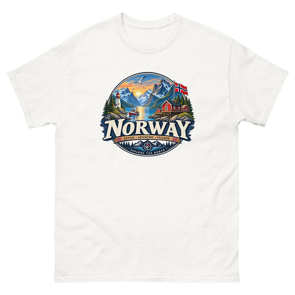 Miniatura: Norwegen T-Shirt – Nature Adventure Freedom