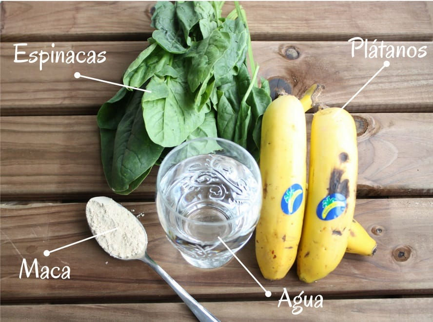Ingredientes Batido verde Alkaline Love