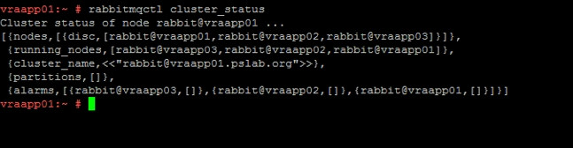 rabbitmq cluster status