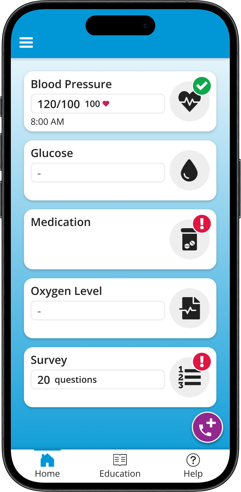 Mockups of patientconnect mobile on a mobile device